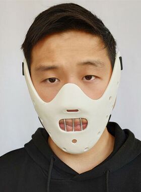 沉默的羔羊汉尼拔面具p万圣节圣诞节面罩影视道具假面舞会派对mas