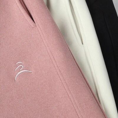 灰色运动裤女春秋小个子八分加绒休闲哈伦裤高腰束脚九分防风卫裤