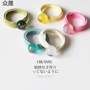川野糖果色发圈可爱网红气质发圈女生高颜值橡皮筋扎头发皮套发圈