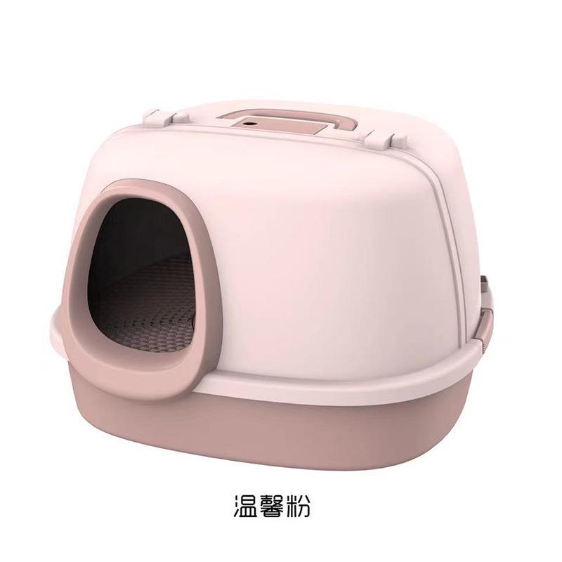 走廊猫砂盆 通道设计隔臭t减少带砂全封闭式猫厕所 通道式猫沙盆