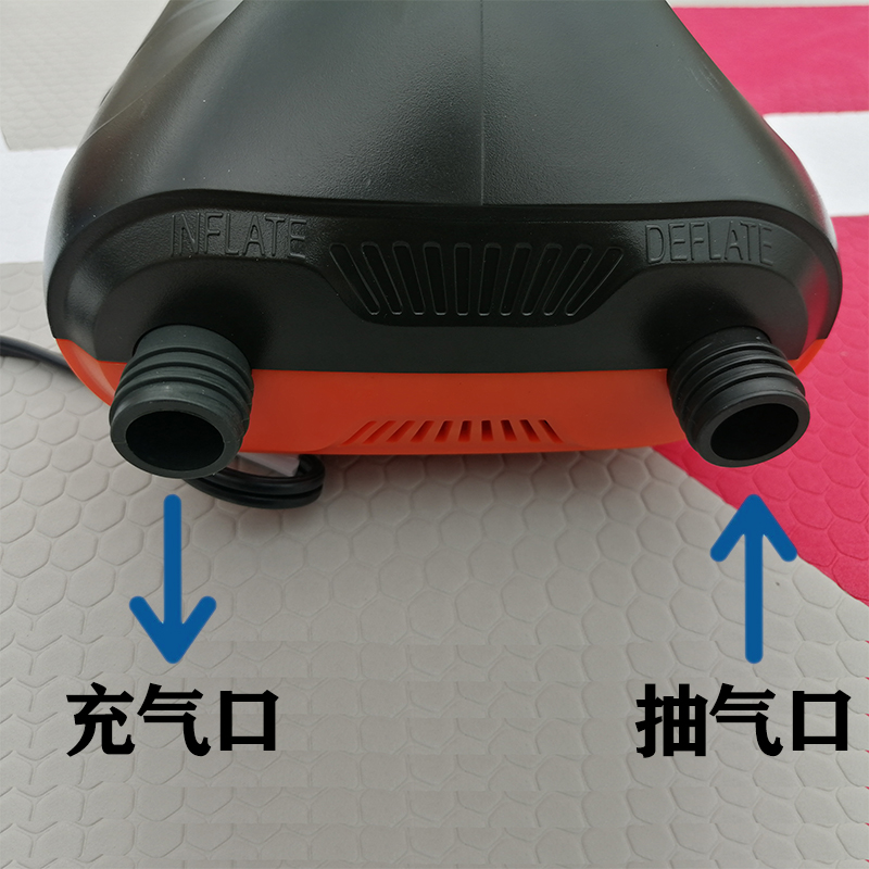 sup12v皮划艇冲锋舟桨板冲浪板高压充气泵充气橡皮船电动打气泵