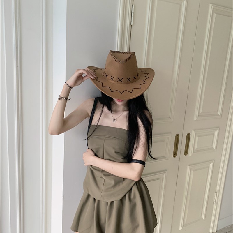 甜辣妹套装女小众设计感抹胸背心上衣夏季高腰短裙半身裙子两件套