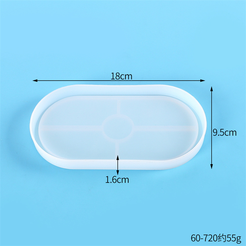 速发DIY Oval Mold Ashtray Mold Coaster Flexible Silicone Tra