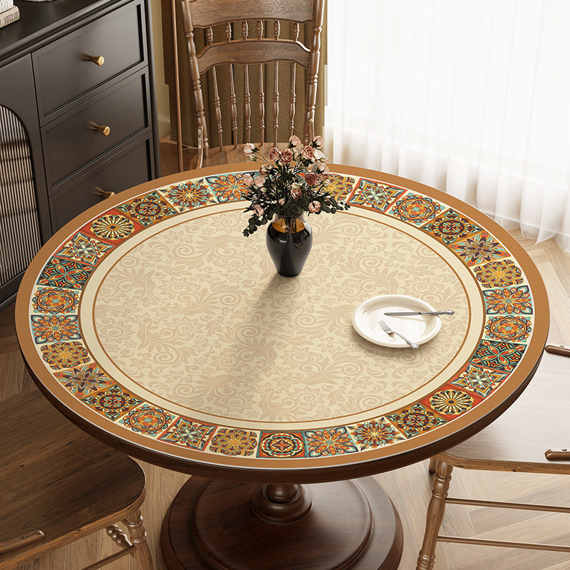 美式餐桌垫圆桌桌垫 pvc客厅z茶几桌布防油防烫免洗防水圆形盖布,居家布艺,桌布,淘宝优惠券,粉丝福利购,淘宝优惠卷