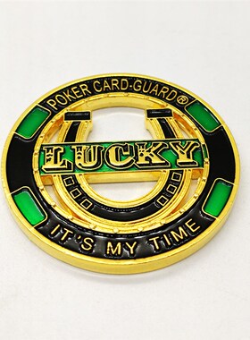 小众高货镂空扑克幸运币LUCKY纪念章徽章创意礼品魔术币手游币把