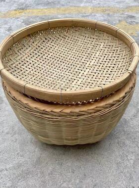 现货竹编a大号小号箩筐箩篼淘米筐粮食竹筐结婚喜事箩竹编织品饭