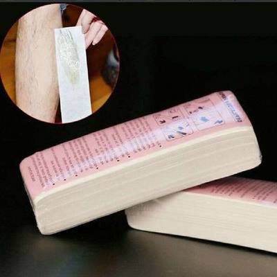 100pcs dHair Removal Remove Depilatory Wax Strip Nonwoven