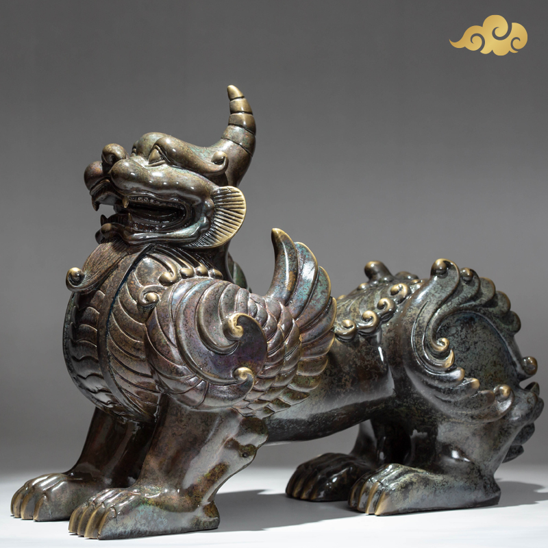纯铜獬豸摆件正义神兽法律文创礼品律所律N师办公室公司开业礼品