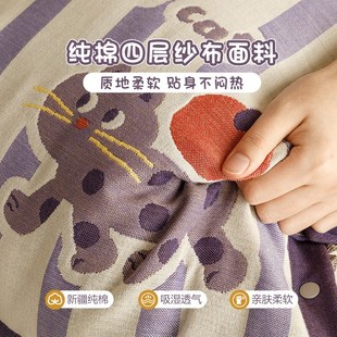 成人枕头套纽扣家用加厚全棉内胆套汗唯莎 四层纱布b枕套一对装