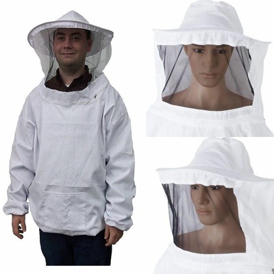 Protective Beekeeping Jacket Veil Smock Equipment Bee Keepin