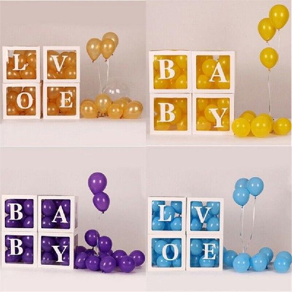 极速Alphabet Name Box Baby Shower Balloon Box Confession