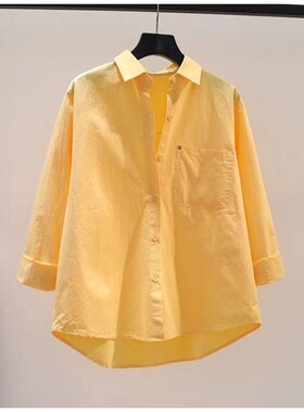 孕妇春装上衣2024新款春秋蓝色C宽松棉衬衫小个子长袖衬衣娃娃衫