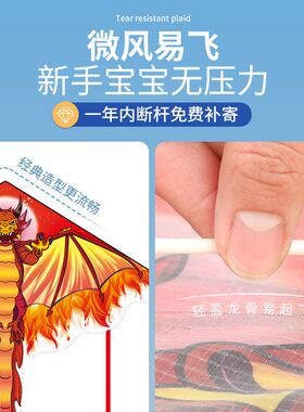 冰龙风筝儿童微风易飞潍坊2024年新款网红高档大人专用火龙