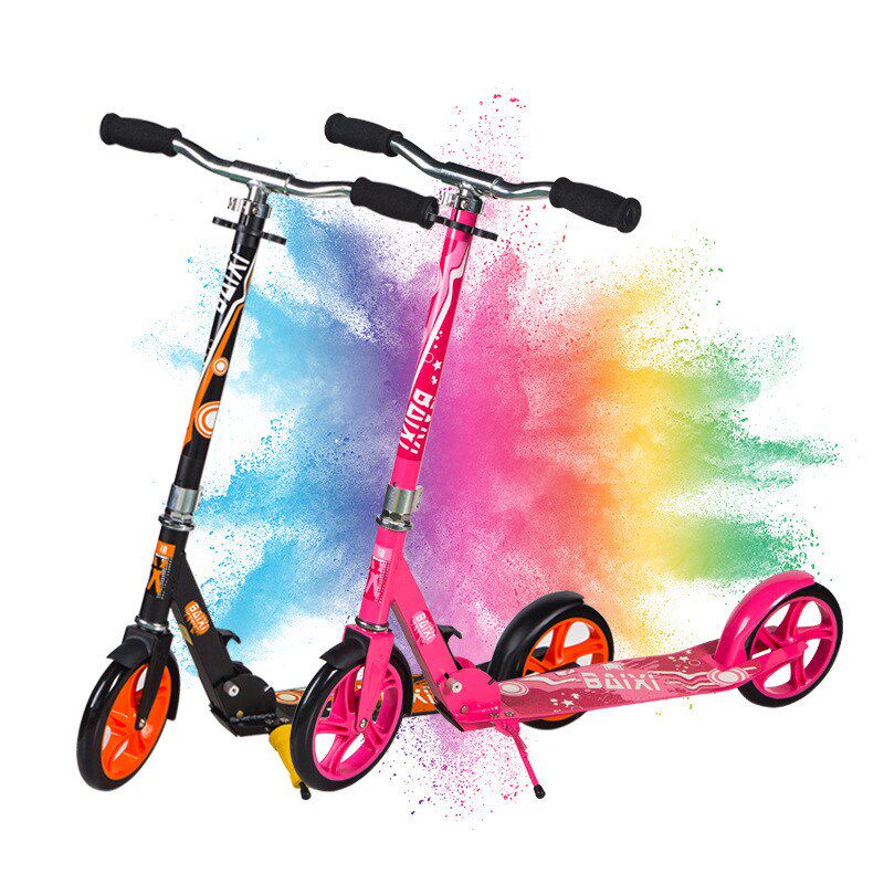 滑板车成年折叠两轮成人非电动儿童青少年单脚宽轮上班代步车