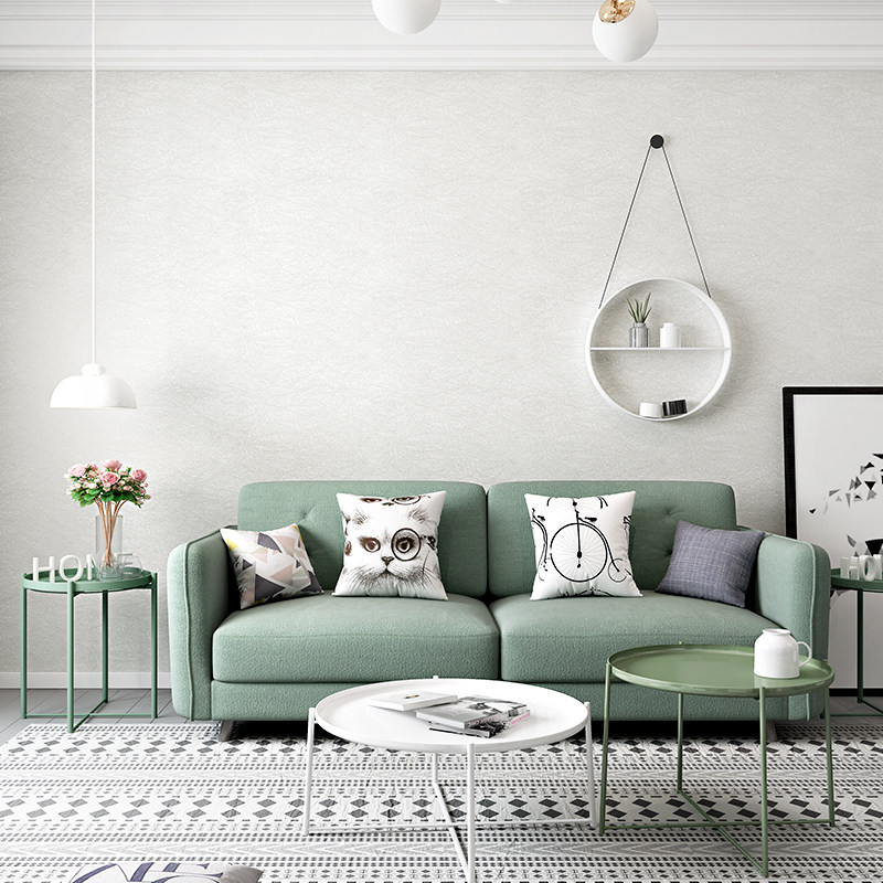 加厚铝膜墙纸自粘防水不t透底白色硅藻泥简约客厅卧室温馨家用壁