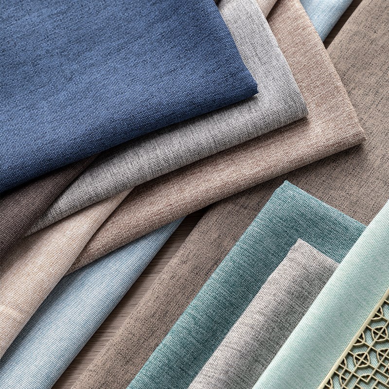 2.8米b宽细亚麻布料加厚 涤麻沙发布料棉麻面料桌布 遮光窗帘布料