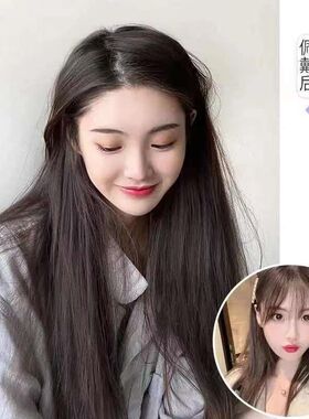 【量大优惠】三片装长假发片 隐形化纤假发接发片头发蓬松长卷发