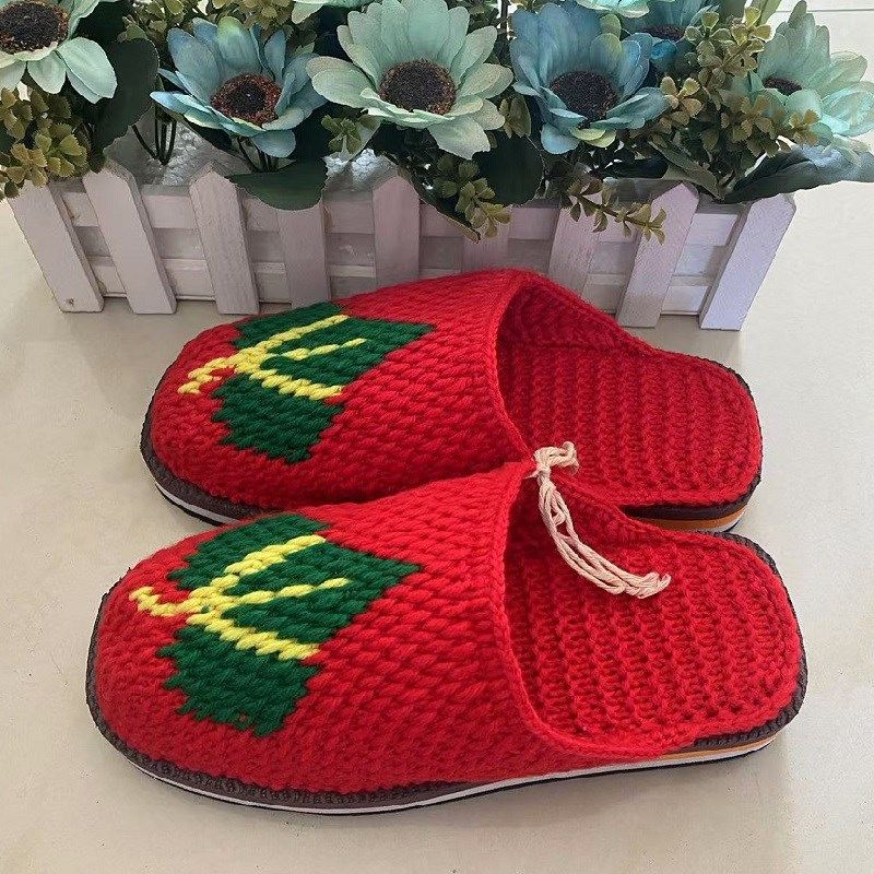 36/37码成人手工织居家防滑平底毛线拖鞋蛇图案成品现货冬本命年,居家布艺,居家婚庆拖鞋,淘宝优惠券,粉丝福利购,淘宝优惠卷