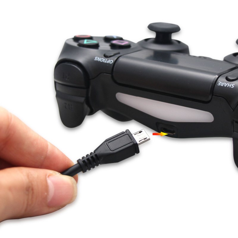 For Sony PS4 Slim Game Controller 2 In 1 Micro Charging USB