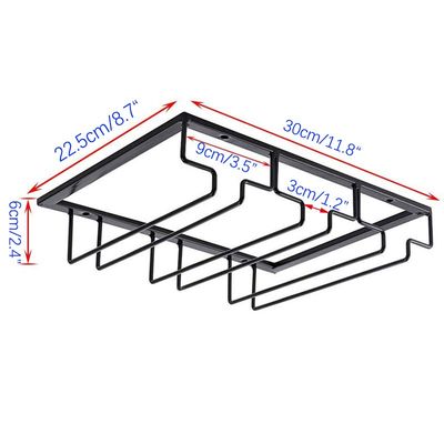Wine Glass Rack Under Cabinet - Stemware Holder Metal Wine G