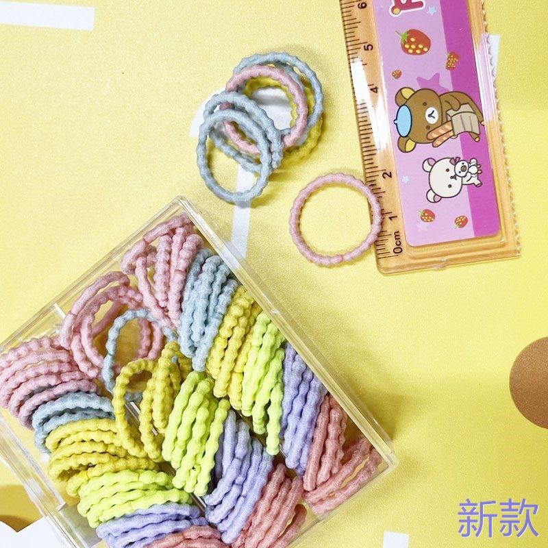 迷你儿童发圈宝宝扎辫子橡皮大筋拇指高弹力不伤发头绳小女孩新款