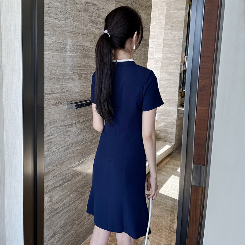 现货珠宝店工作服l女夏季酒店前台接待工装气质时尚高端短袖职业图片