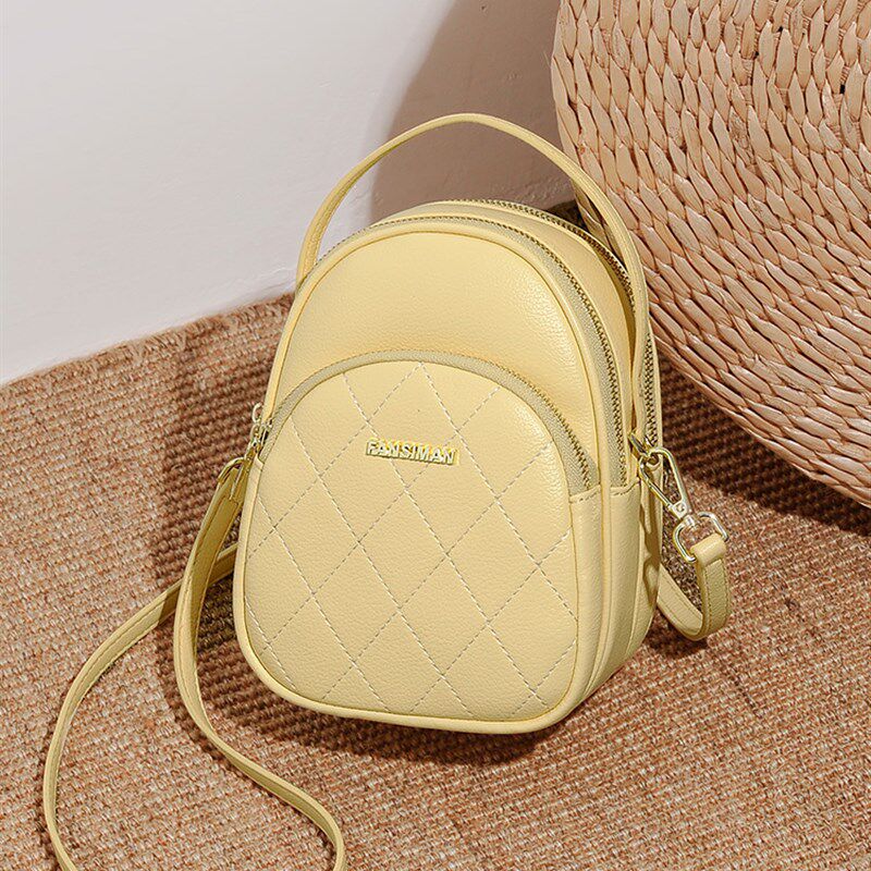 精致小包多层软皮包包女斜挎包2023时尚百搭高级感黑色手提单肩包