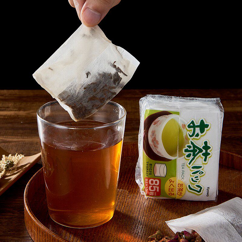 日本进口茶包袋一次性泡茶叶花茶过滤无纺布O卤料袋中药煎药包袋