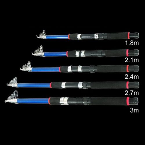 1.8M 2.1M 2.4M 2.7M 3M Telescopic Fiberglass Fish Pole Foldi