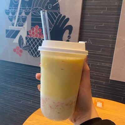 Extra Wide 14mm Pointed Bubble Tea Straw Reusable Glass stra