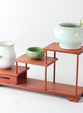 红木小博古架茶壶茶具紫砂壶架子实木展示架花梨木中式多宝阁盆景
