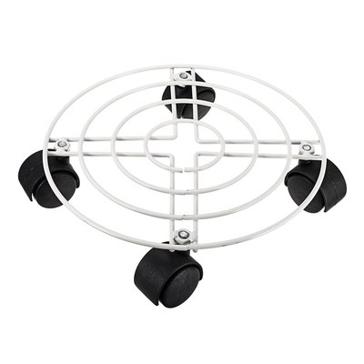 Garden Metal Stand 25/30/35/40cm Plant Pot Tray 4 Wheels Pla