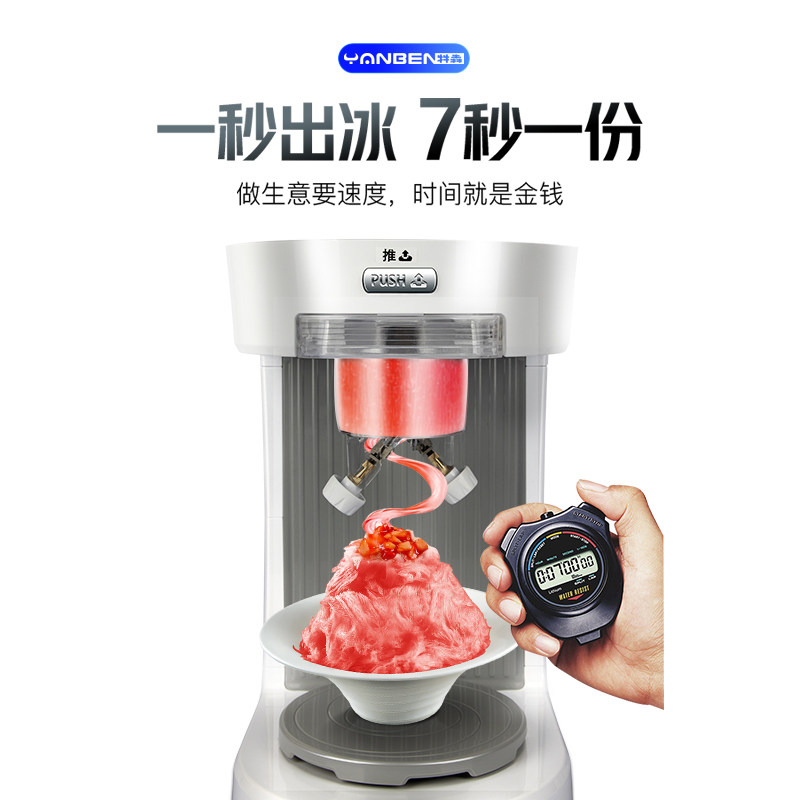 绵绵冰机商用奶茶店雪花冰沙冰大型全自动碎冰机电动刨Z冰机冰沙