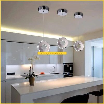 厂家Modern lighting Circular ring Crystal LED Restaurant Bed