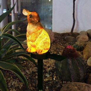 Rabbit Figure Lamp Garden Lights Solar Resin 新品