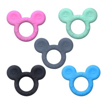 推荐BOBO.BOX 1Pc Mickey Silicone Beads Grade Cartoon Baby Te