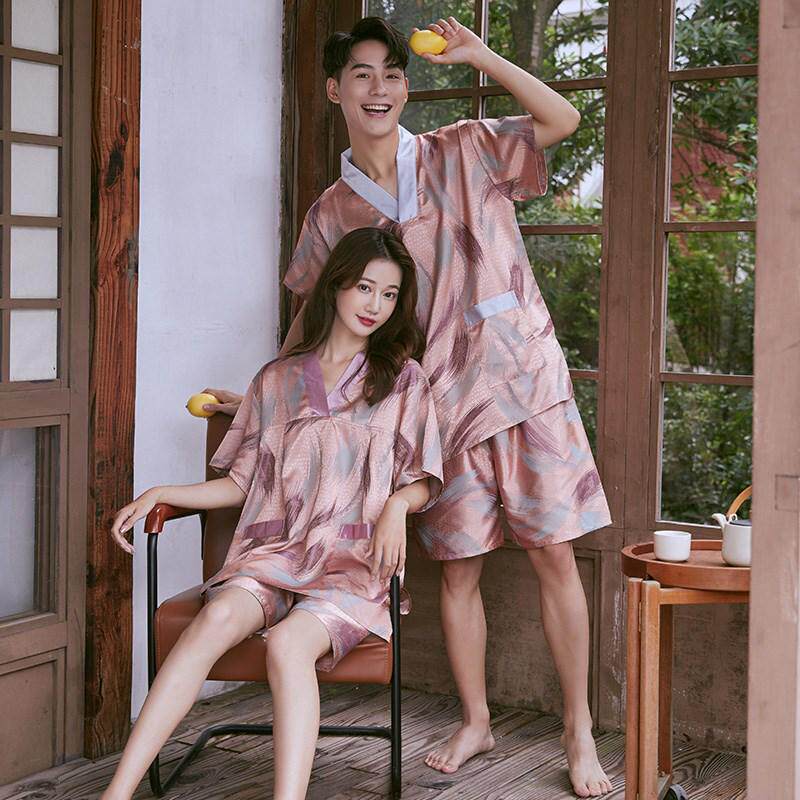 缎真丝贡高汗蒸服女款男款桑拿盐蒸洗浴服浴档R服采耳温泉酒店u.