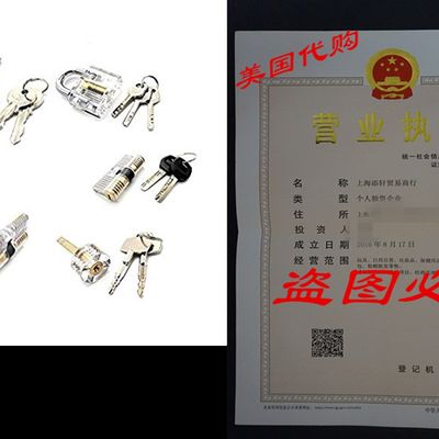 速发MICG 6pcs Locks Transparent Visible Cutaway Practice Kit