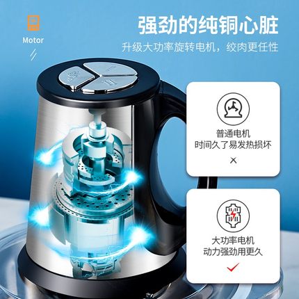 5升五叶刀大容量电动绞肉机商用不锈钢多功能搅馅搅辣椒搅蒜家用