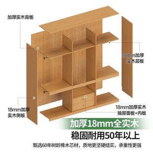 定制橡木衣柜2024爆款家用卧室原木风分段式四六门主卧全实木衣橱