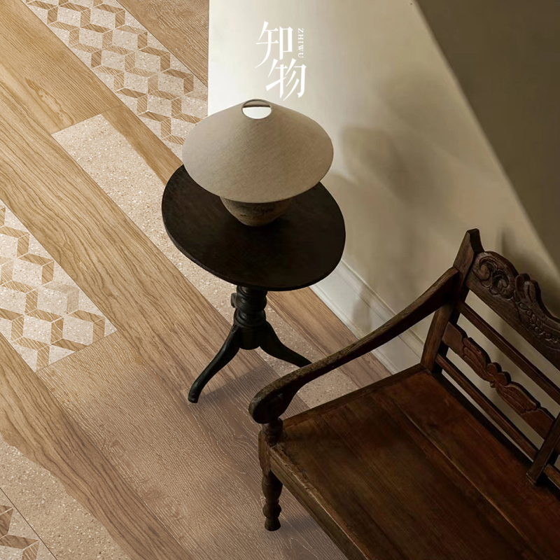 木纹沙石木纹砖创意书房卧室木地板砖阳台卫生间墙砖民宿客厅地砖