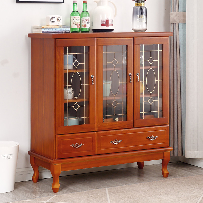 简约美式乡村实木餐边柜碗柜 整装收纳储物柜 茶水柜酒柜家具,住宅家具,餐边柜,淘宝优惠券,粉丝福利购,淘宝优惠卷