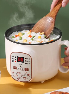 电饭煲家用电饭锅炒菜锅一体2023新款电压力锅1一2人2升小炖盅型