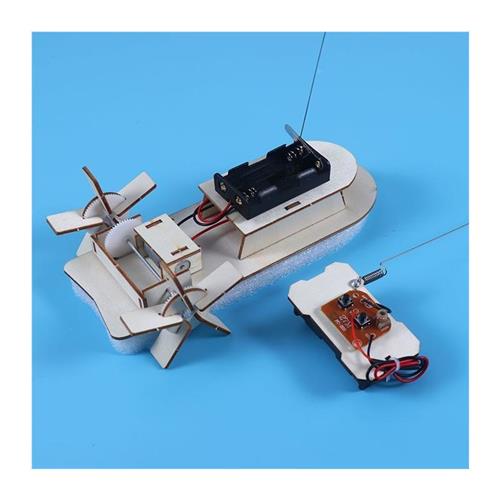 热销马达动力小船遥控明轮船科学制作手工发明DIY材料包电动学生