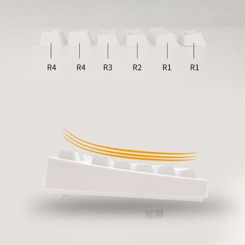 Mechanical Keyboard 104 Doubleshot ABS Spacebar Keycaps Blan