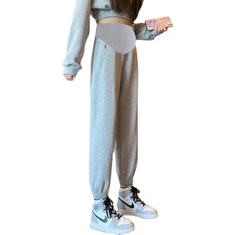 孕妇裤子春秋款外穿小个子秋季大码运动裤孕早期秋V装打底哈伦卫