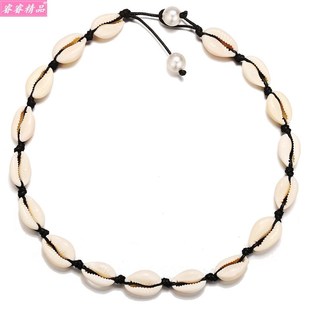 Female Fake Broken Shell Simple Pearl 推荐 Necklace Creative