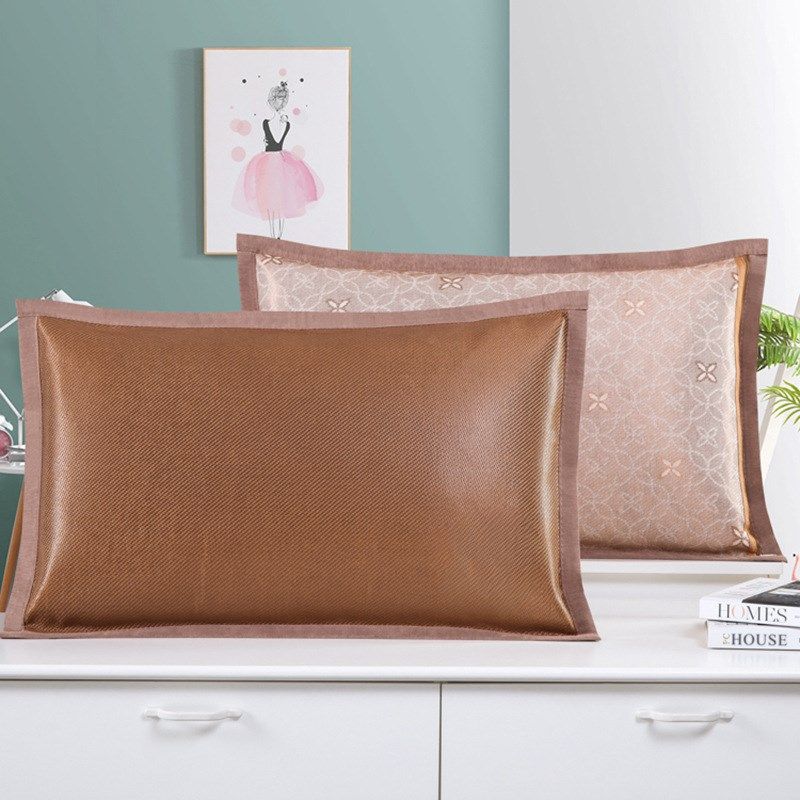 夏季冰丝枕套双面凉席枕头套夏天凉爽藤枕芯套成人加大枕席一只装,床上用品,枕套定制,淘宝优惠券,粉丝福利购,淘宝优惠卷