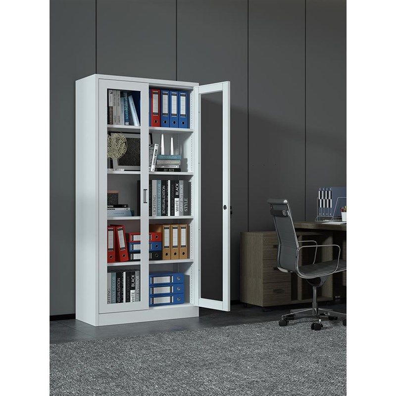 钢制办公室铁皮文件柜财务资料档案柜带锁凭证柜抽屉矮柜储物柜子