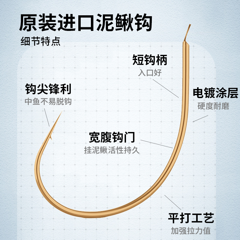 推荐挂泥鳅钓钩线组翘嘴细条鱼钩绑好成品路亚挂虾活饵进口溪流专